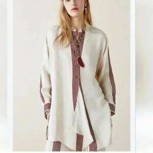 Limited Edition Zara Studio Striped Shirt SS19 M NWT